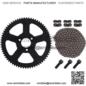 25H 136Links Chain + 68T 68 Tooth Rear Sprocket,fit for 49CC Mini Small Sports Car Pocket Bike 2 Stroke Off-Road Motorcycle Chain Pinion Chain Drive Gear