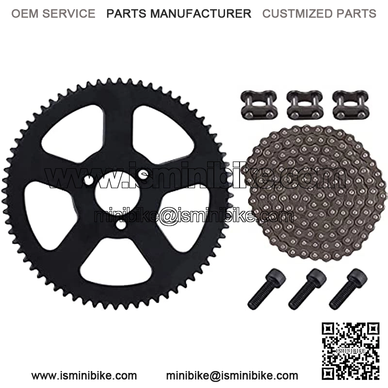 25H 136Links Chain + 68T 68 Tooth Rear Sprocket,fit for 49CC Mini Small Sports Car Pocket Bike 2 Stroke Off-Road Motorcycle Chain Pinion Chain Drive Gear