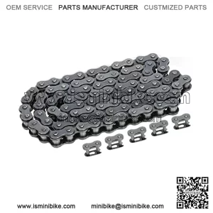 Rear Drive 420 Chain 90 Link for Coleman Mini Bike CT200U BT200X CT200U-EX Baja Warrior MB165 MB200 Heat TrailMaster Massimo 212cc 196cc 6.5hp Powersports Parts