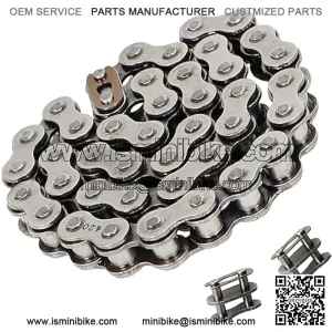 Mini Bike Chain for Coleman CT200U BT200X CT200U-EX Mini Bike Baja Warrior MB165 MB200 Front Jackshaft-#420 Chain -42 Link
