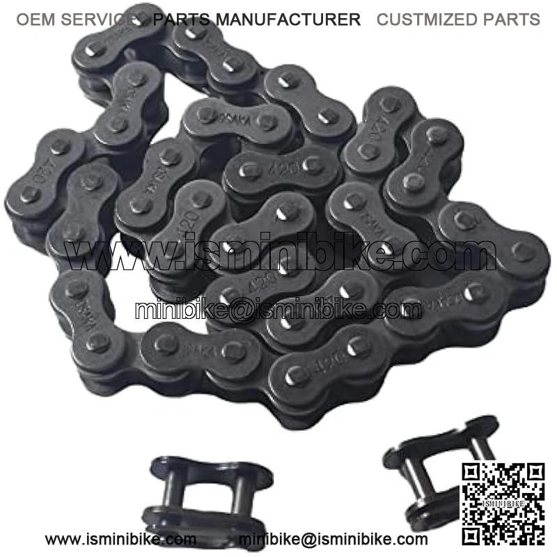 Front Jackshaft Drive Chain 420 42 Links Fit For Coleman CT200U CT200U-EX BT200X 196cc 6.5HP Mini Bike MB165 MB200 Baja Warrior Heat Mini Baja Motorsports
