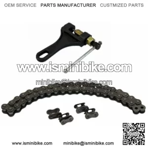 420 Jackshaft Chain 42Link+ Chain Breaker Fits for Coleman BT200X CT200U Trail 200 CT200U-EX 196cc Powersports Mini Bike Part