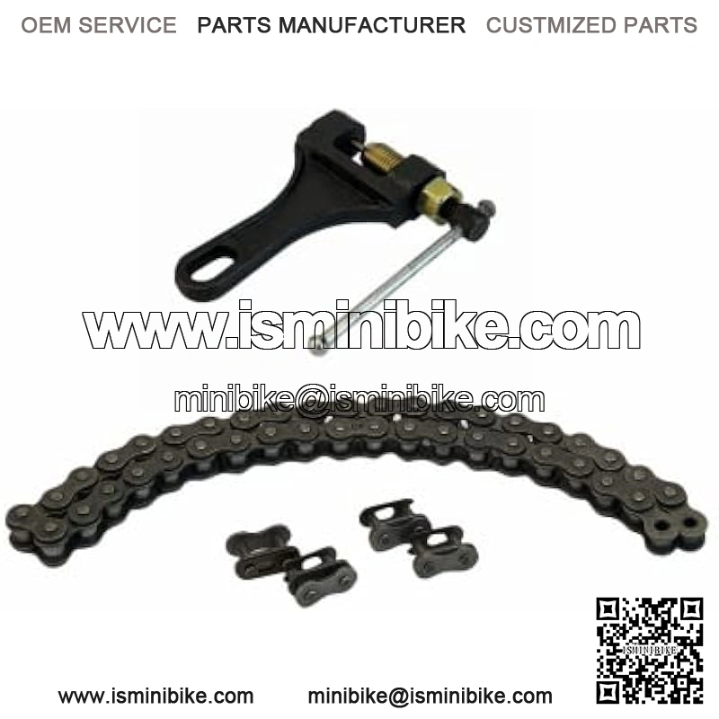 420 Jackshaft Chain 42Link+ Chain Breaker Fits for Coleman BT200X CT200U Trail 200 CT200U-EX 196cc Powersports Mini Bike Part