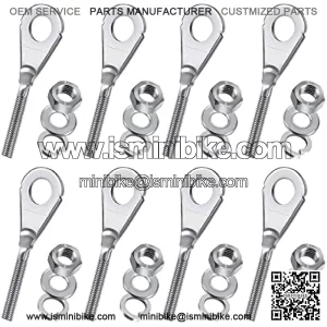 8Pcs 15mm 0.59" Chain Tensioner Adjuster Chain Axle Adjuster,Chain Adjuster Tensioner fit for 196cc 6.5HP Massimo MB200 Baja Warrior MB165 Motovox Mini Bike CRF50 CRF70 XR70 XR80 XR100