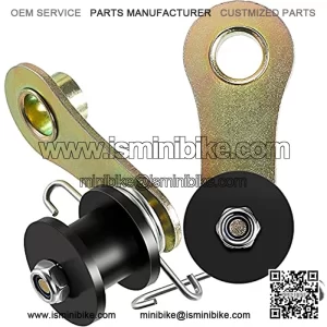 2 Pieces Chain Roller Tensioners Mini Bike Chain Tensioners Adjustable Roller Chain Tensioners Metal Chain Tension Rollers W/Spring 110 cc 125 cc 140 cc for Motorcycle Mini Bike ATV
