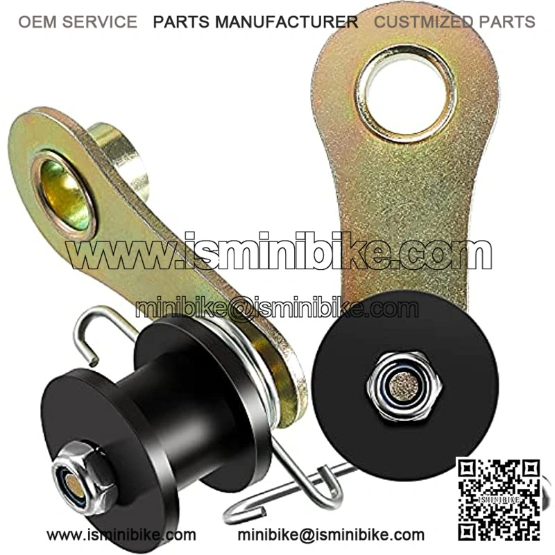 2 Pieces Chain Roller Tensioners Mini Bike Chain Tensioners Adjustable Roller Chain Tensioners Metal Chain Tension Rollers W/Spring 110 cc 125 cc 140 cc for Motorcycle Mini Bike ATV