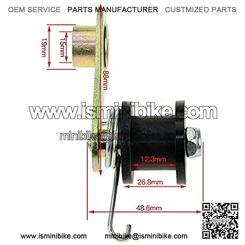 2pcs Chain Roller Tensioners Heavy Duty Chain Tensioner Adjustable Roller Chain Tensioners with Spring Compatible with W/Spring 110 cc 125 cc 140 cc for Motorcycle Mini Bike ATV Motorcycle - Image 5