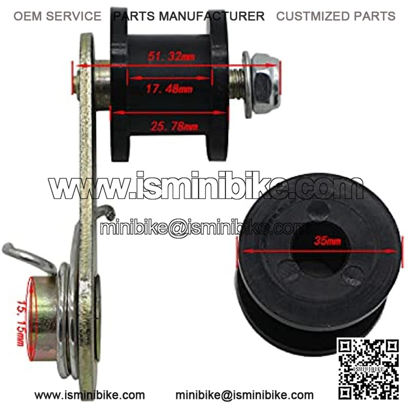 Chain Tensioner with Spring And Three Rollers Heavy Duty Chain Roller Tensioner Compatiable with 110CC 125CC 140CC Dirt Pit Mini Bike Motorcycle ATV - Image 2