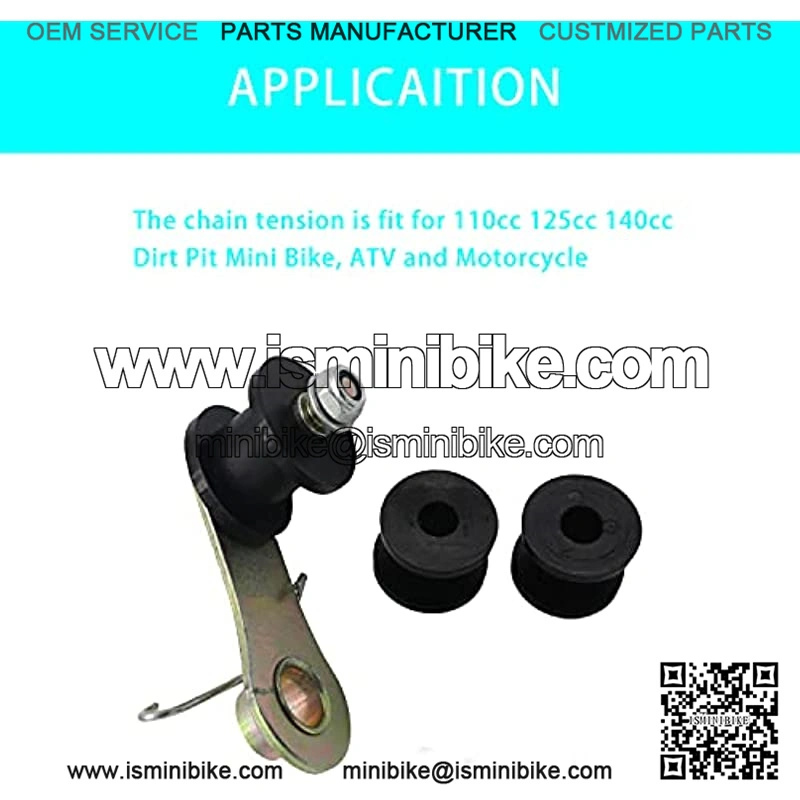 Chain Tensioner with Spring And Three Rollers Heavy Duty Chain Roller Tensioner Compatiable with 110CC 125CC 140CC Dirt Pit Mini Bike Motorcycle ATV - Image 5