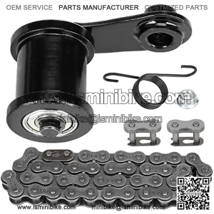 Chain Tensioner Roller Spring 420 Chain 42L Link with Master Link for 212cc 196cc 6.5Hp CT200U Trail CT200U-EX BT200X Hensim Baja Heat Warrior MB165 TrailMaster MB200 Mini Bike Parts Motorcycle