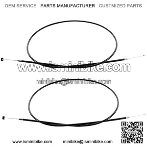 2pcs Universal 48 Inch Brake Clutch Throttle Cable for Go-Kart Mini Bike Bar Stool ATV