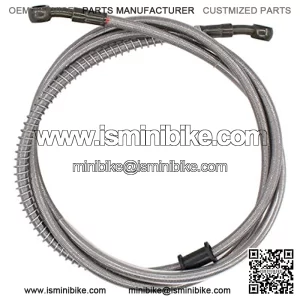 Braided Hydraulic Brake Hose 70 Inch Line Pipe Cable for Chinese GY6 Motorcycle ATV Dirt Bike Go Kart Scooter 10mm Bolt