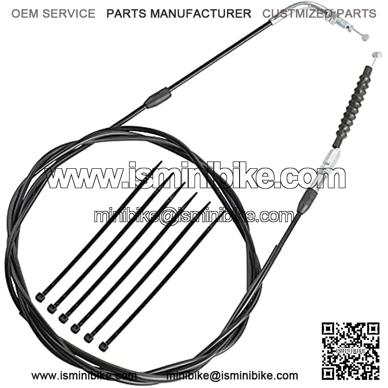 Throttle cable, 121" Throttle Cable Compatible with Go Kart 150 250cc Kazuma Kandi Roketa Gk-28a Sunl Spyder