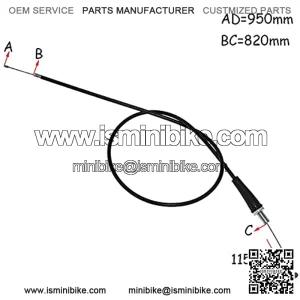 Dirt Bike Throttle Clutch Cable For Pit Dirt Motor Bike ATV Pocket Bike Minimoto Motorcycle XR50 CRF50 CRF70 KLX 110 125 SSR TTR BBR Horizontal Engine (Throttle-Black)