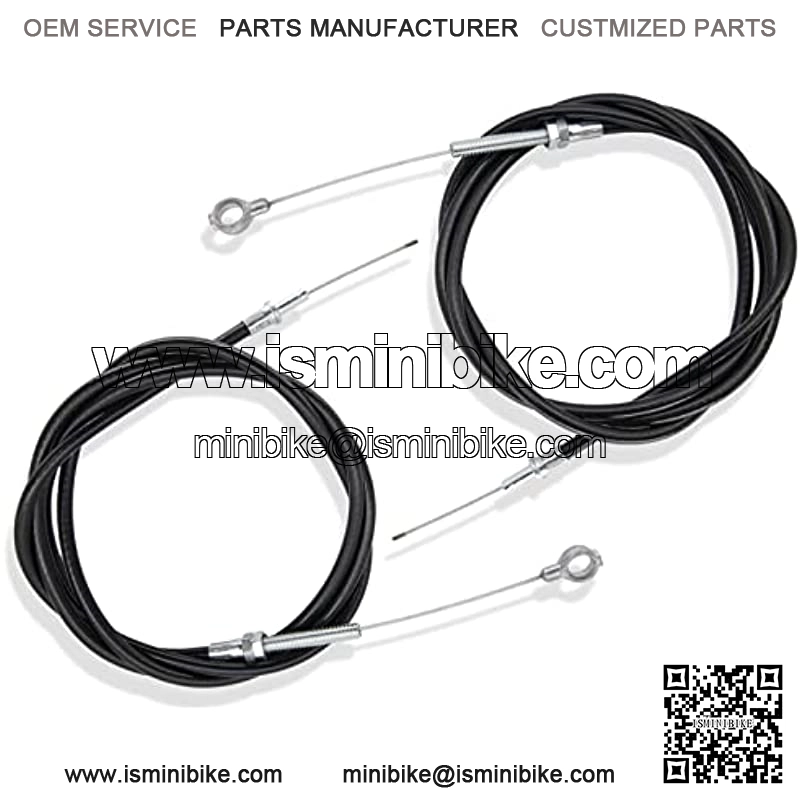 Throttle Cable 8252-1390 Universal Casing 63" Long Inner Wire 71" inch Long for Manco 8252-1390 ASW Go Kart Go Cart Gas Scoote 2Pcs