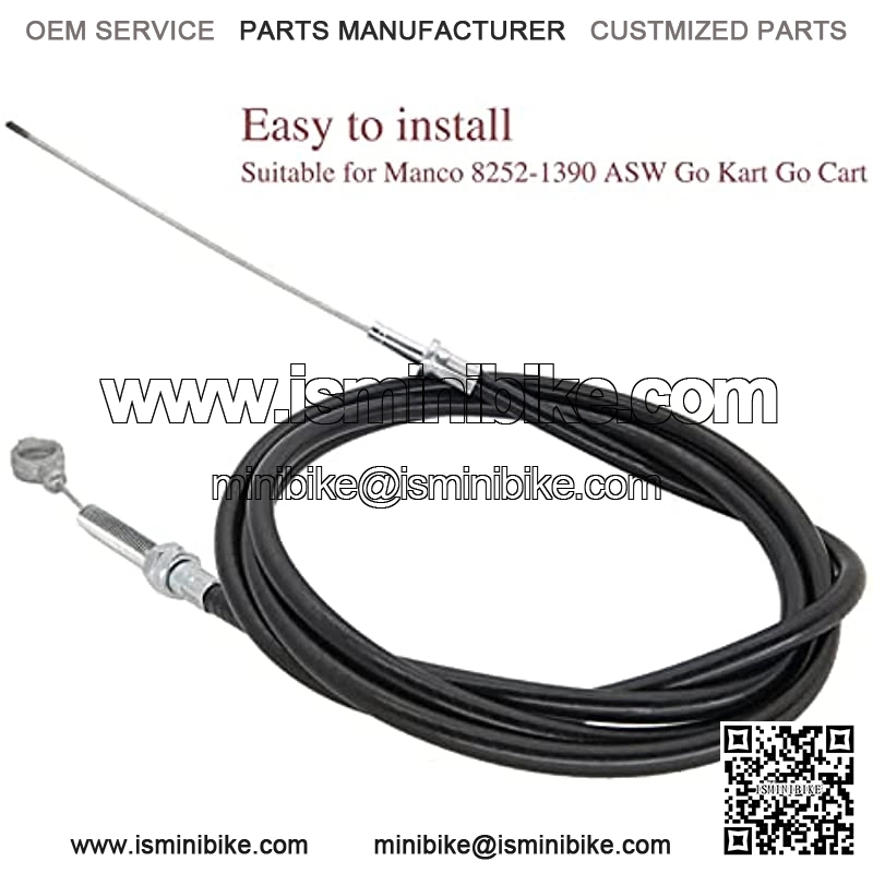 Throttle Cable 8252-1390 Universal Casing 63" Long Inner Wire 71" inch Long for Manco 8252-1390 ASW Go Kart Go Cart Gas Scoote 2Pcs - Image 3
