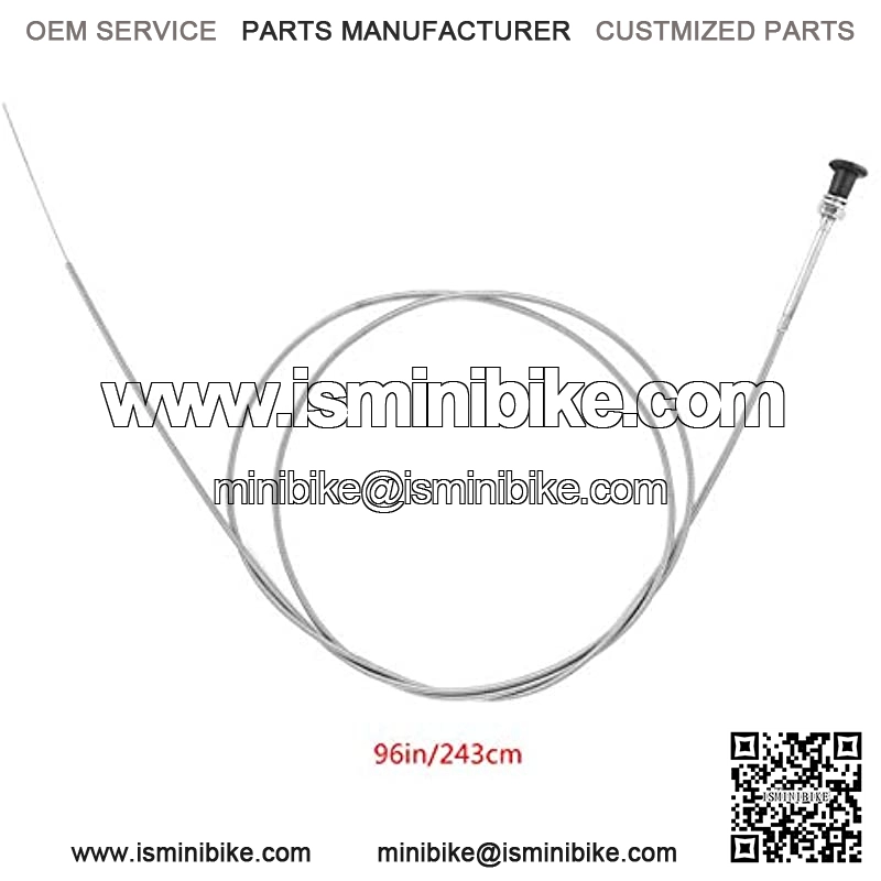 96 pulgadas Cable del acelerador, Acero inoxidable L??nea de control del estrangulador Push Pull Piezas universales Apto para accesorio de motocicleta Go Kart - Image 2