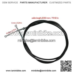 80" Rear Foot Brake Cable 70mm Travel For Chinese ATV Go Kart Quad Golf Cart