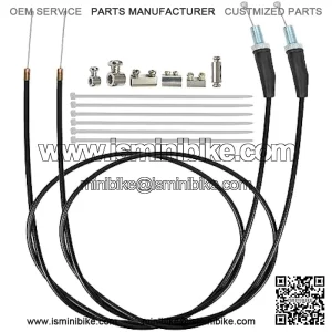 70.8"Mini Bike Throttle Cable for 212cc 196cc Coleman CT200U BT200X CT200U-EX Baja Warrior MB200 Massimo 97cc 100cc Doodle Bug DB30 Monster Mega Moto MM-B80 B105 Motovox Mini Bike (51.2 Inches 2PCS)