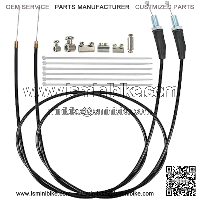 70.8"Mini Bike Throttle Cable for 212cc 196cc Coleman CT200U BT200X CT200U-EX Baja Warrior MB200 Massimo 97cc 100cc Doodle Bug DB30 Monster Mega Moto MM-B80 B105 Motovox Mini Bike (51.2 Inches 2PCS)