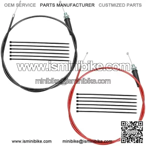 50 inch Throttle Cable for Predator 196cc 212cc 6.5hp Coleman CT200U CT200U-EX BT200X Baja Warrior MB200 79cc 97cc 2.5hp CT100U CC100X DoodleBug DB30 Motovox MBX10 Monster Moto MM-B80 Mini Bike