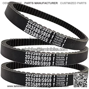 30 Series Go Kart Drive Belt torque converter belt Replaces For comet 203589 / manco 5959 murray 12-8487 baja Motorsports BB65-395 ken-Bar 300-009 255-299 rotary 8487??3pc??