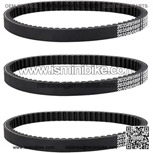 3 PCS Drive Belt Compatible with Coleman KT196 Go Kart Powersports KT196cc 4 Wheelers 196cc 6.5HP Gokart Buggy Mini Bike