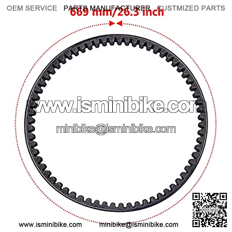 139QMB 1P39QMB Kevlar Drive Belt Replace NO.669-18-30 Compatible With GY6 49cc 50cc?? Roketa Baja Tank Jmstar Taotao Jonway Vespa Chinese Scooter Moped ATV. (3) - Image 3