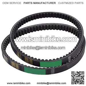 Clutch Belt, 2Pcs Drive Belt Clutch Belt Replacement for Hammerhead 80T and TrailMaster Mid XRX Go-Karts 9.100.018-725 Black