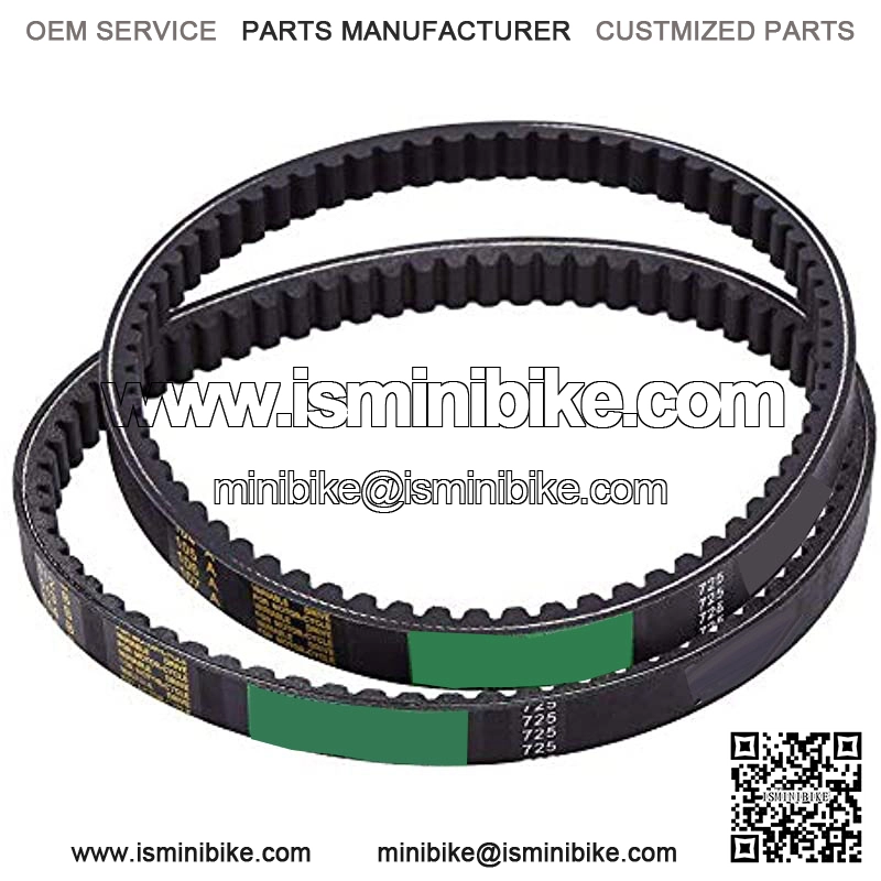 Clutch Belt, 2Pcs Drive Belt Clutch Belt Replacement for Hammerhead 80T and TrailMaster Mid XRX Go-Karts 9.100.018-725 Black