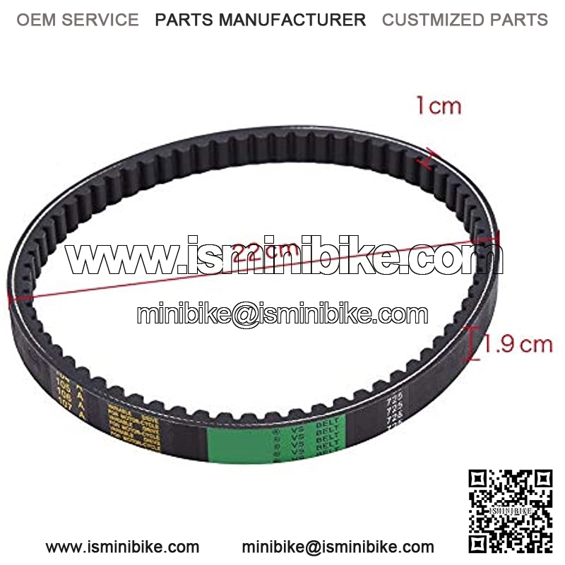 Go Kart Drive Belt 2 x Drive Belt Clutch Belt Replaces for Hammerhead 80T and TrailMaster Mid XRX Go-Karts 9.100.018-725 - Image 2