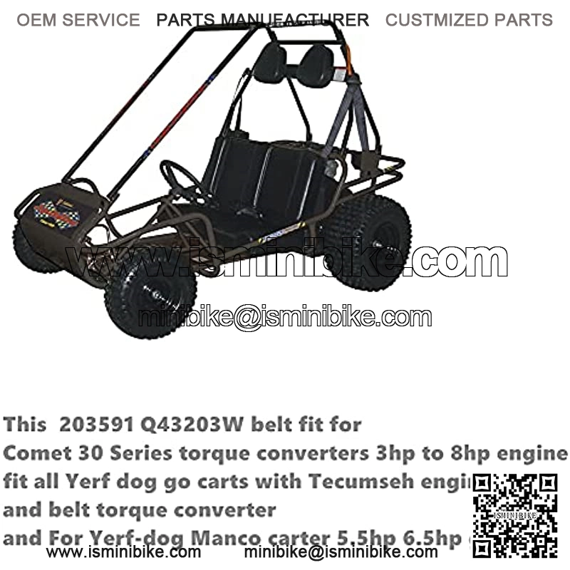 203591 30 Series Go Kart Drive Belt for Yerf Dog Manco Carter 5.5hp 6.5hp 203591-Q430203W Cart 3pcs - Image 2