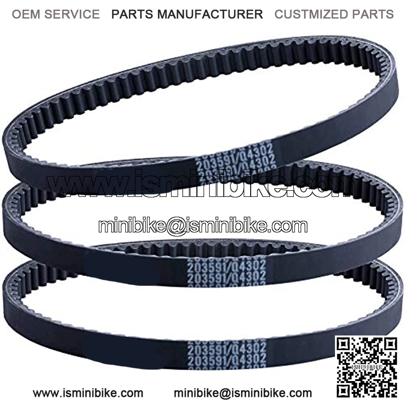 3 Pcs Go Kart Drive Belt 203591 Q4302W 30 Series Compatible with Yerf Dog Q430203W Q43103W Q43203W Manco Carter 5.5hp 6.5hp Kartco 7655 12-10052 Belt Replace 3203 3002 Go Kart