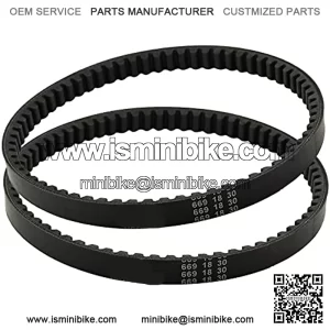 2pcs 669 18 30 Racing Drive Belt Compatible with 4 Stroke 49CC 50CC GY6 139QMB 139QMB Roketa Taotao Baja Vespa Jonway Scooter ATV Go Kart Moped 669-18-30