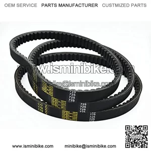 Go Kart Drive Belt 725 Fit for 30 Series Torque Converter- 3pc Set (3 Belts)