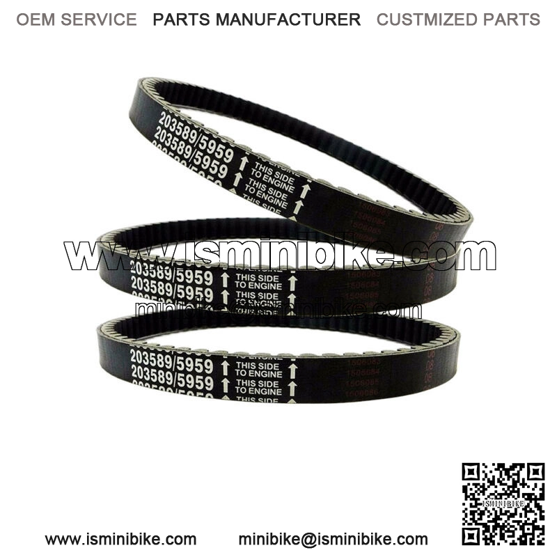 3PC 30 Series Go Kart Cogged Torque Converter Drive Belt 203589-3 For Comet 5959