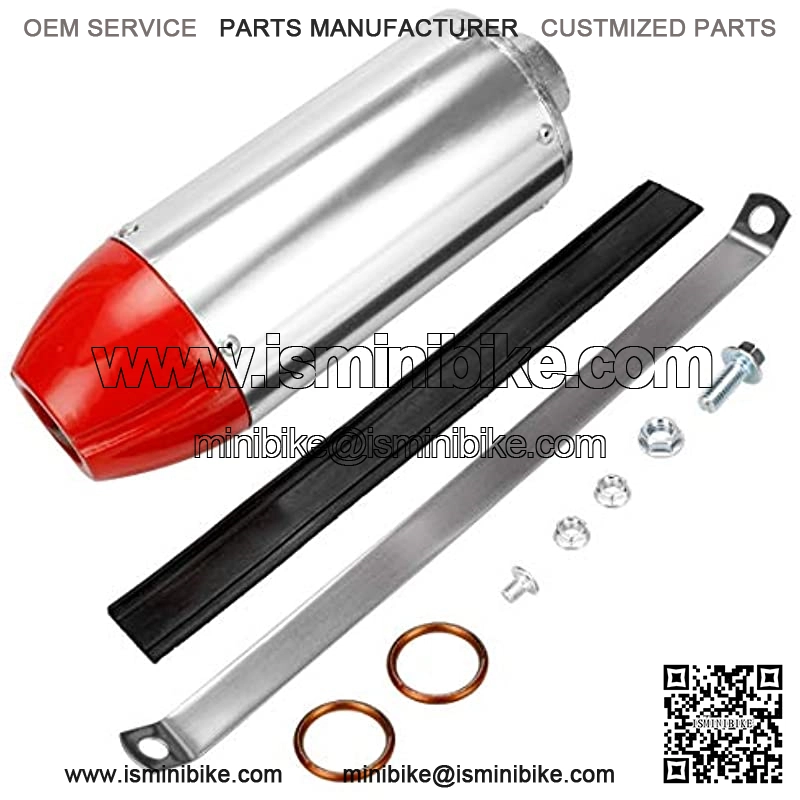Red 28mm Exhaust Pipe and Clamp Gasket for Hond CRF50 XR50 70cc 90cc 110cc 125cc Coolster SSR Rocketa Apollo YCF Pitster Pro Lifan Taotao SDG Thumpstar Chinese Pit Dirt Bike Motocross