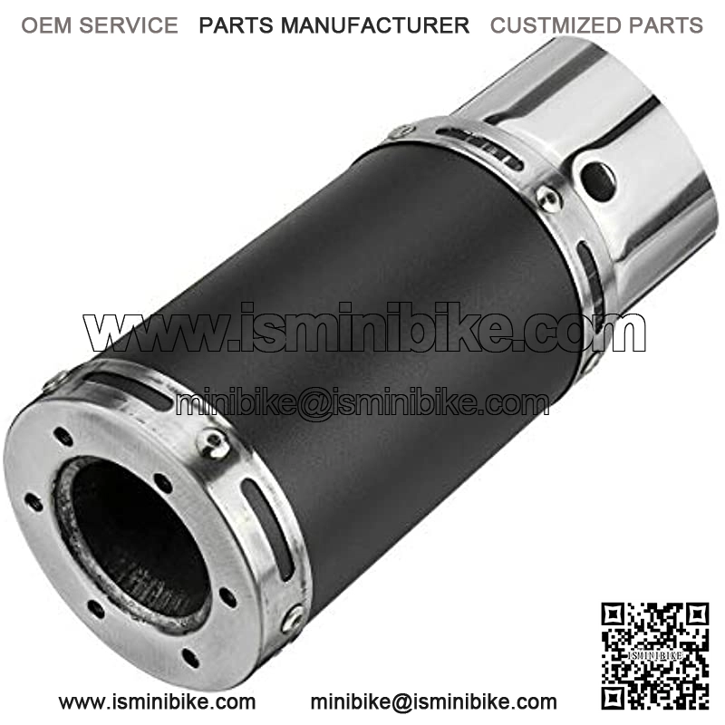 GY6 125cc 150cc 7-inch High Performance Exhaust System 152QMI 157QMJ Scooter Moped ATV Go Kart (Black) - Image 2