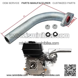Heavy Duty 7" inch Long Exhaust Pipe Compatible with Predator 212cc NON-HEMI & Predator HEMI/GX160/GX200