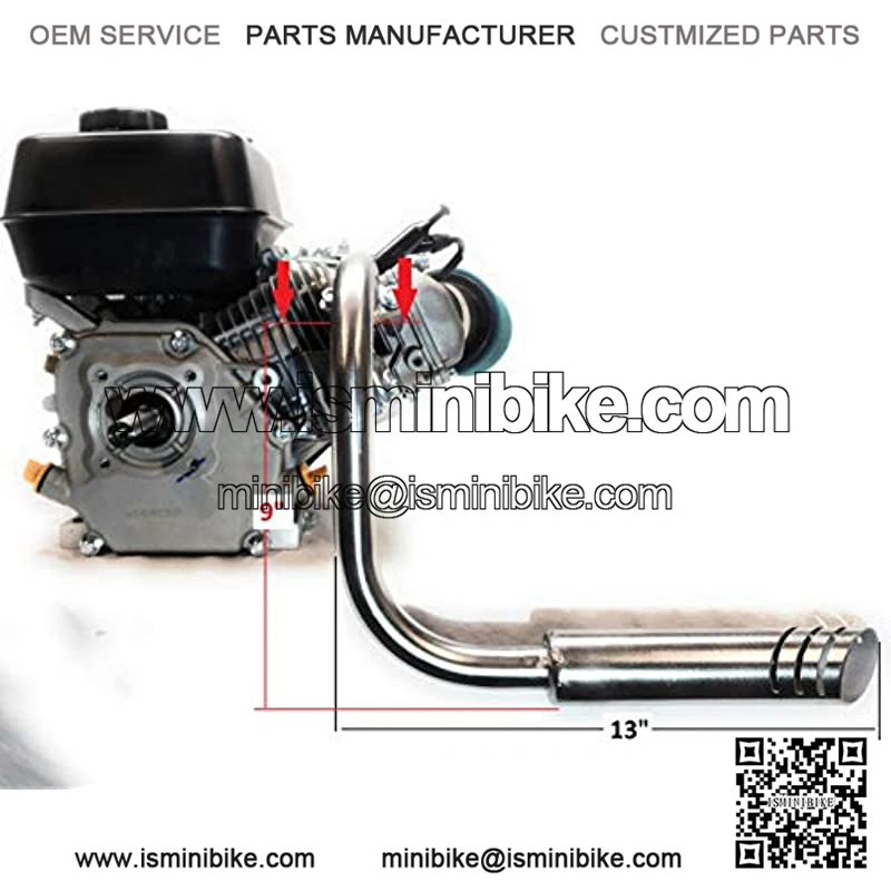 Mini Bike custom Exhaust Header Pipe for Predator 212cc, Honda GX160 & GX200 - Image 2
