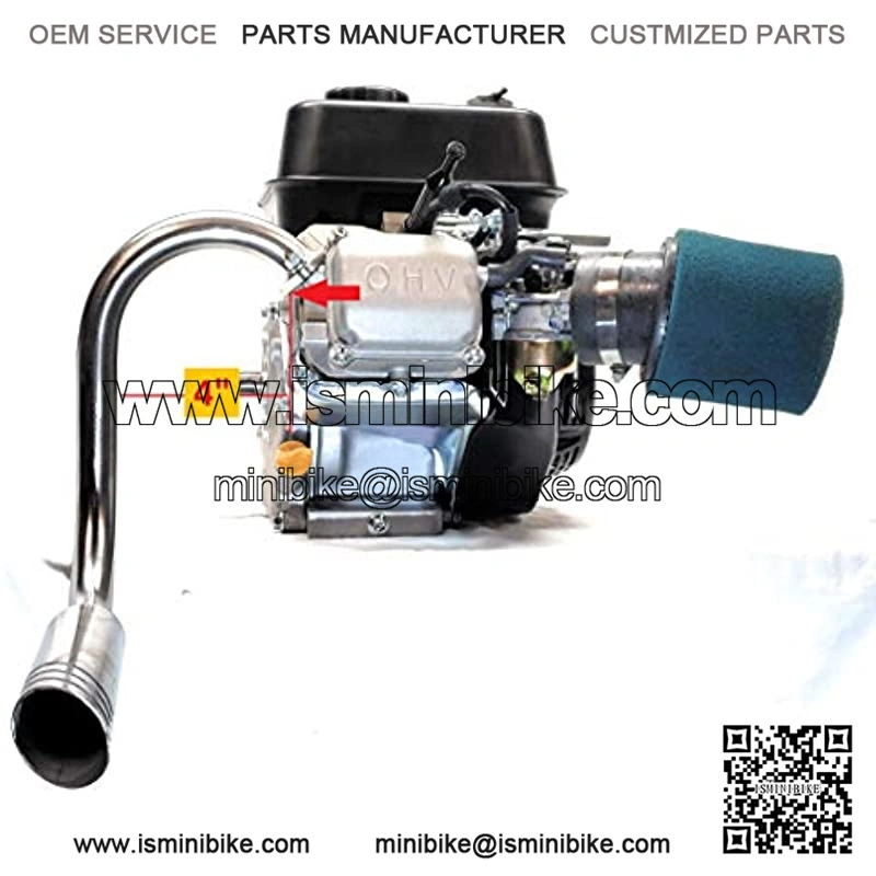 Mini Bike custom Exhaust Header Pipe for Predator 212cc, Honda GX160 & GX200 - Image 3