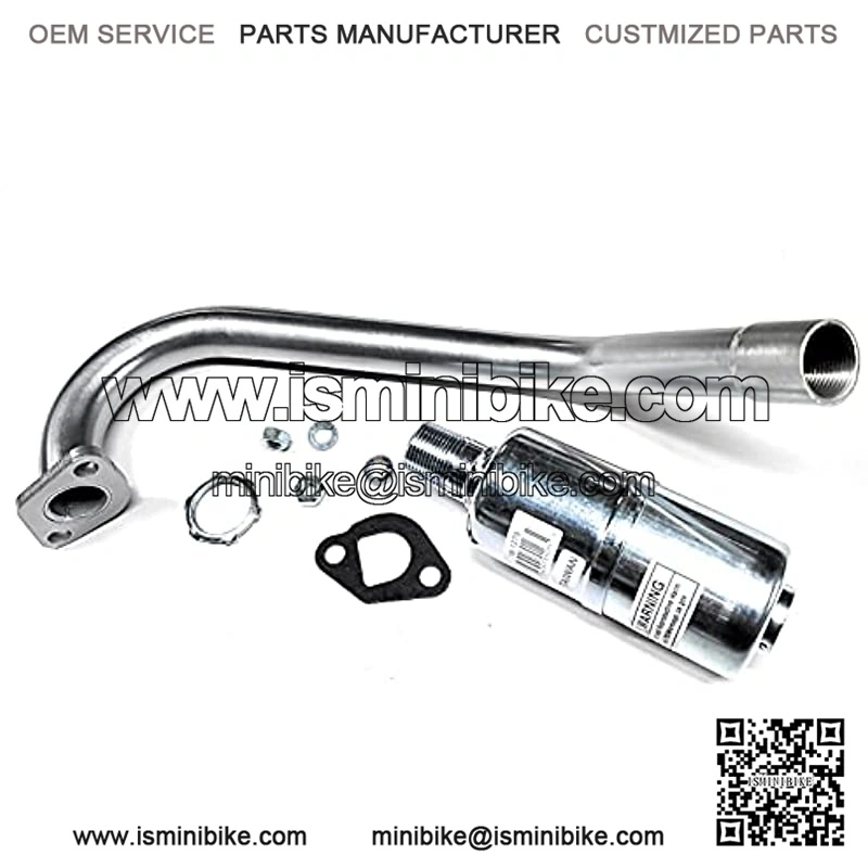 Exhaust with Muffler for: Coleman CT200U-EX Camo 196cc/6.5HP Gas Mini Bike.