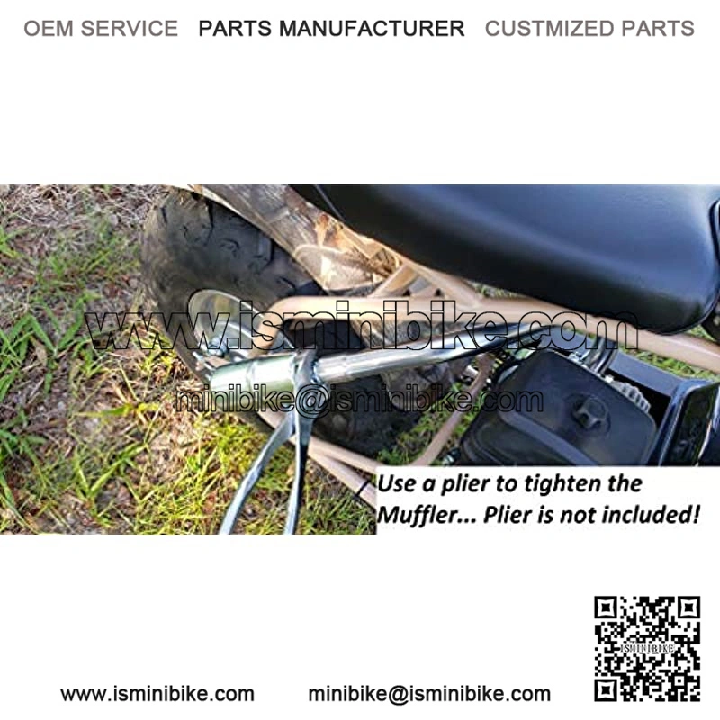 Exhaust with Muffler for: Coleman CT200U-EX Camo 196cc/6.5HP Gas Mini Bike. - Image 5