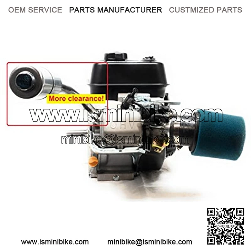 Exhaust with Muffler for: Coleman Powersports CT200U 196cc/6.5HP Gas Mini Bike. - Image 2