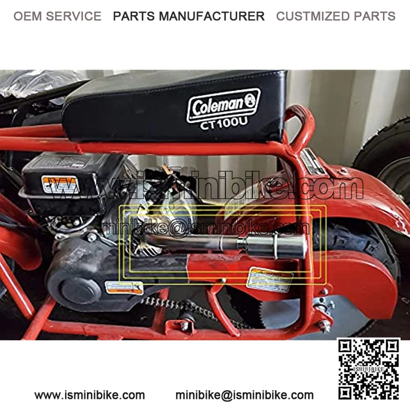 Exhaust With Muffler for: Coleman ct100u / cc100x Mini bike. - Image 3