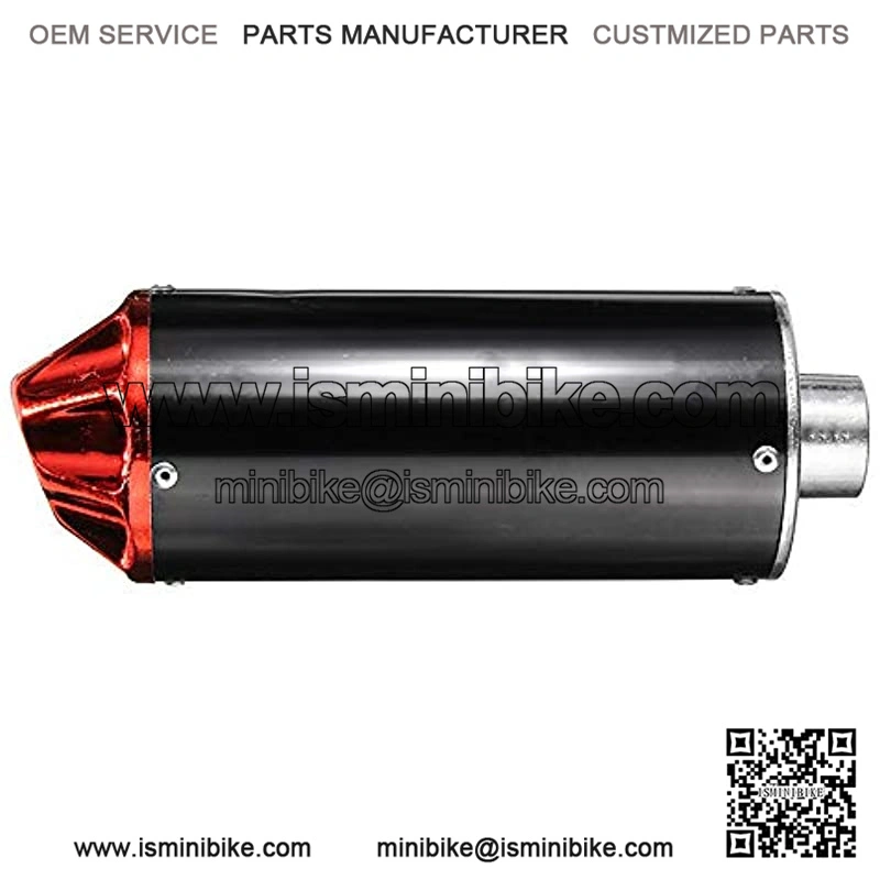 Aluminum Red 28mm Motorcycle Exhaust Muffler With Clamp For 50cc 70cc 90cc 110cc 125cc Chinese Pit Trail Dirt Bike Mini Motocross Motorcycle CRF50 XR50 KLX Coolster SSR Thumpstar Lifan - Image 3