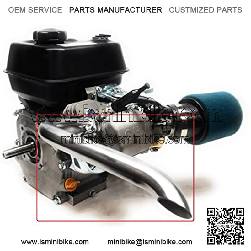 Mini Bike Exhaust Header Pipe for: Predator 212cc, GX160 GX200, DuroMax 7