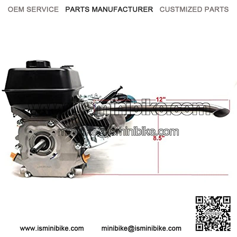 Mini Bike Exhaust Header Pipe for: Predator 212cc, GX160 GX200, DuroMax 7 - Image 2