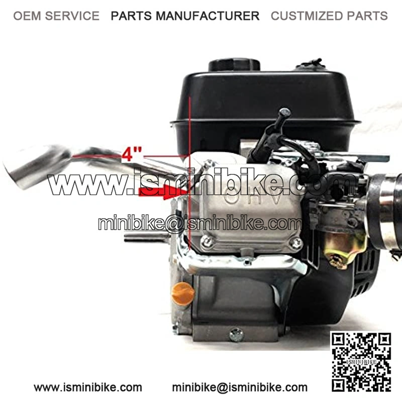 Mini Bike Exhaust Header Pipe for: Predator 212cc, GX160 GX200, DuroMax 7 - Image 3