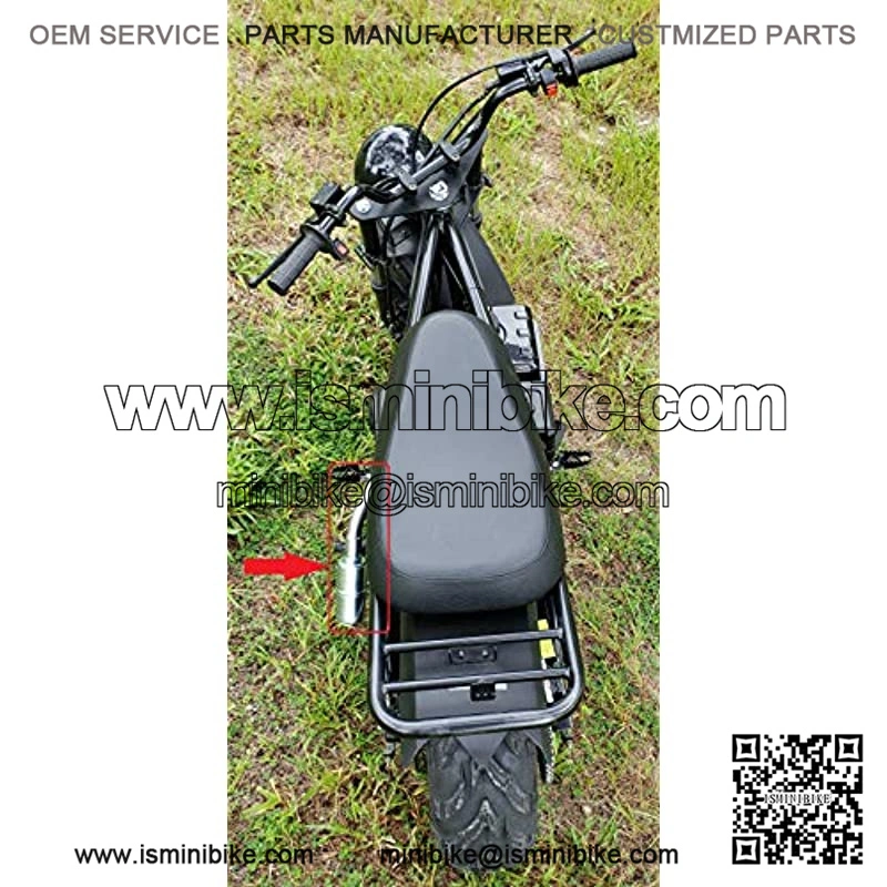 Exhaust With Muffler for: Mega Moto 212cc Pro, RB200, Monster Moto Classic 212cc, Mega Moto MM-B212-MXS, Gas Powered Mini Bike. - Image 3
